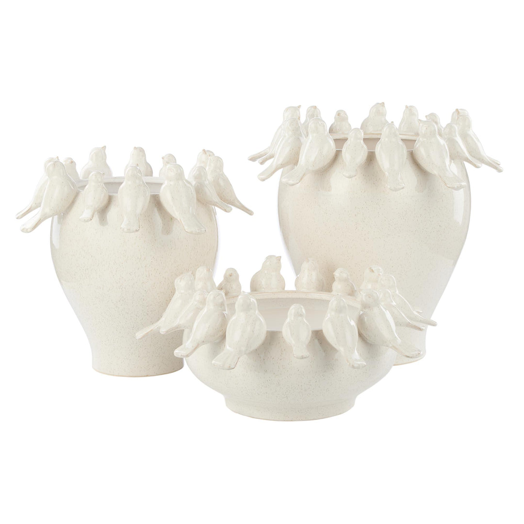 Rosemary Ceramic Bird Vase Lg 40x40x38.5cm