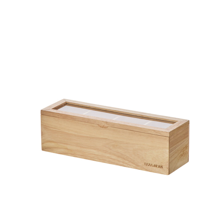 Small Wooden Tea Box Nat Natural 30x9x9cm