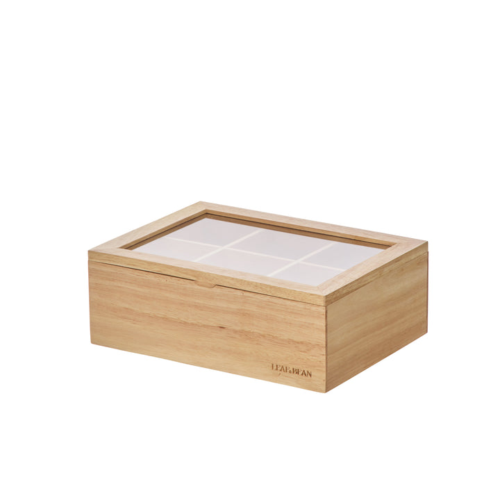 Large Wooden Tea Box Natural Tea 25x18.5x9cm