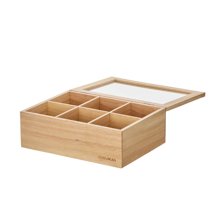 Large Wooden Tea Box Natural Tea 25x18.5x9cm