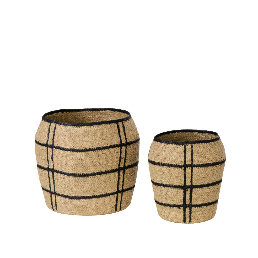 Trace Baskets Small Natural/Black 21x29cm