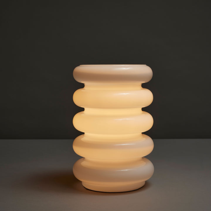 Luma Glass Table Lamp White 18x18x26.5cm