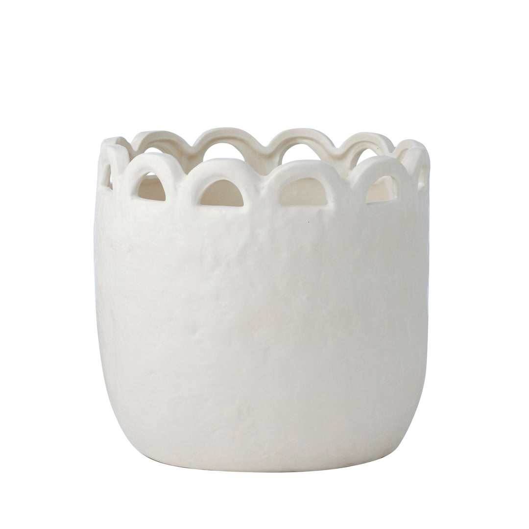 Dixon Ceramic Pot 27x25cm White