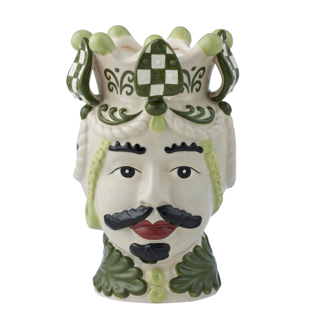 Mario Ceramic Pot Olive 11.5x11.5x18cm