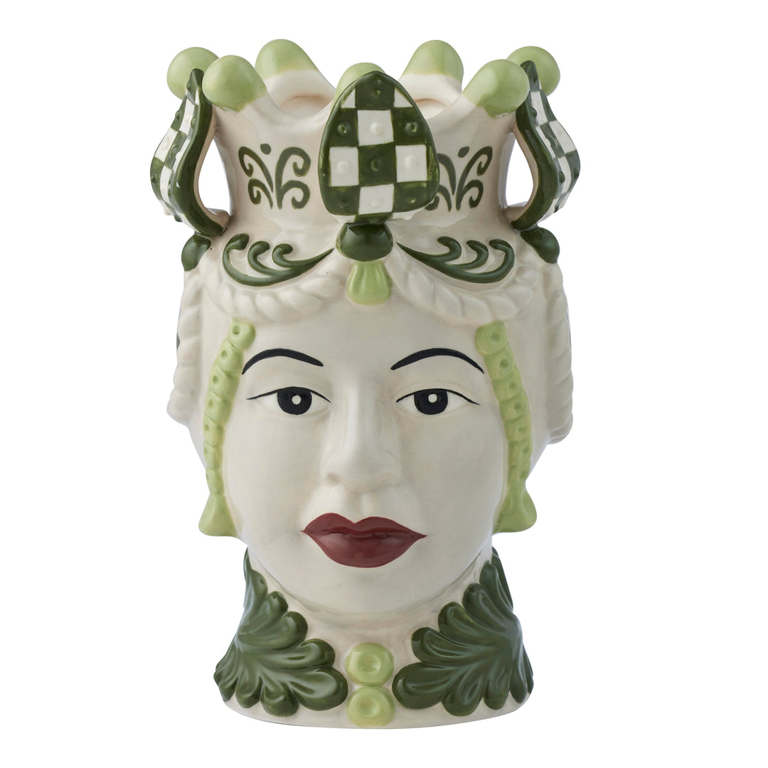 Maria Ceramic Pot Olive 11.5x11.5x18cm