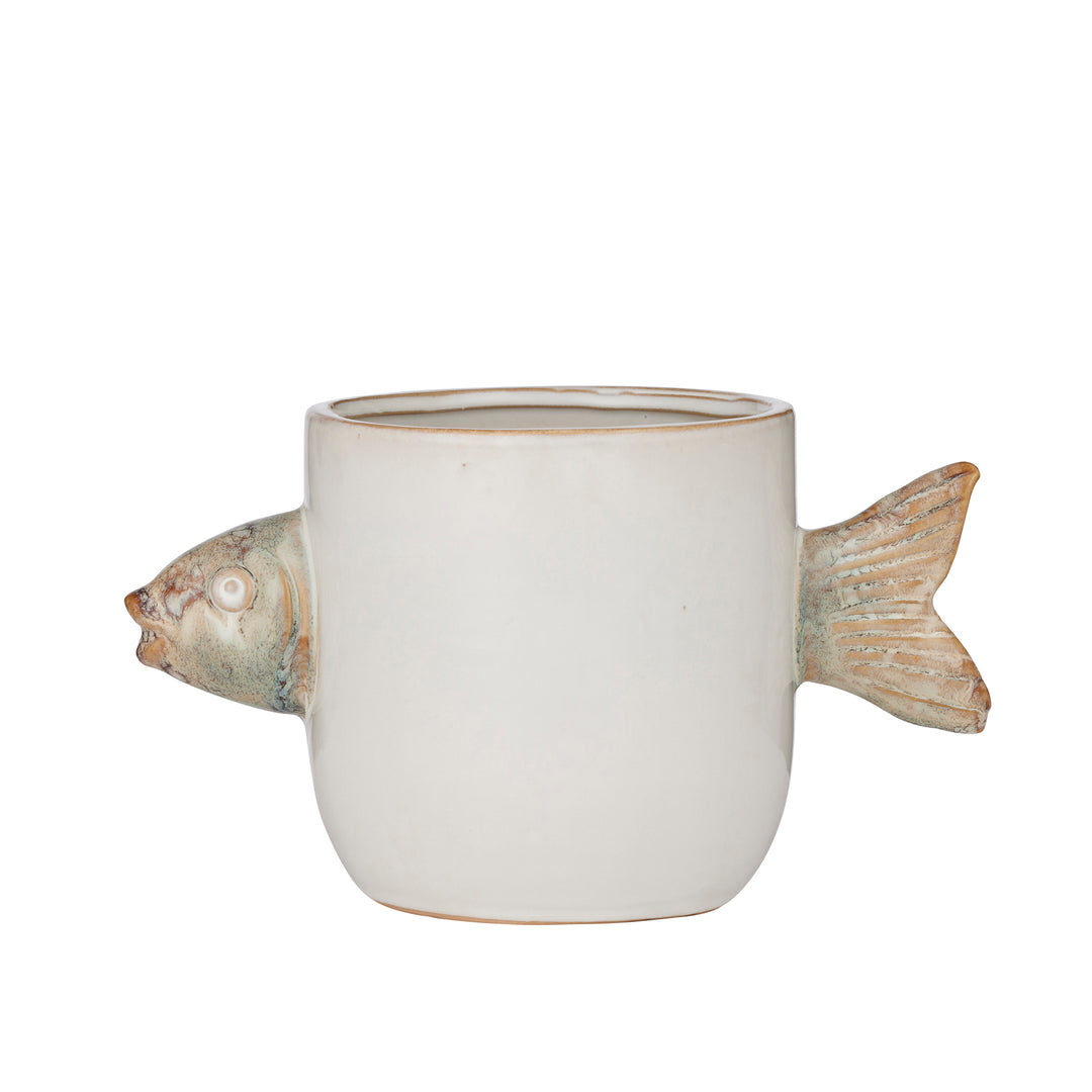 Pescado Ceramic Pot Mint 23x13x13.5cm