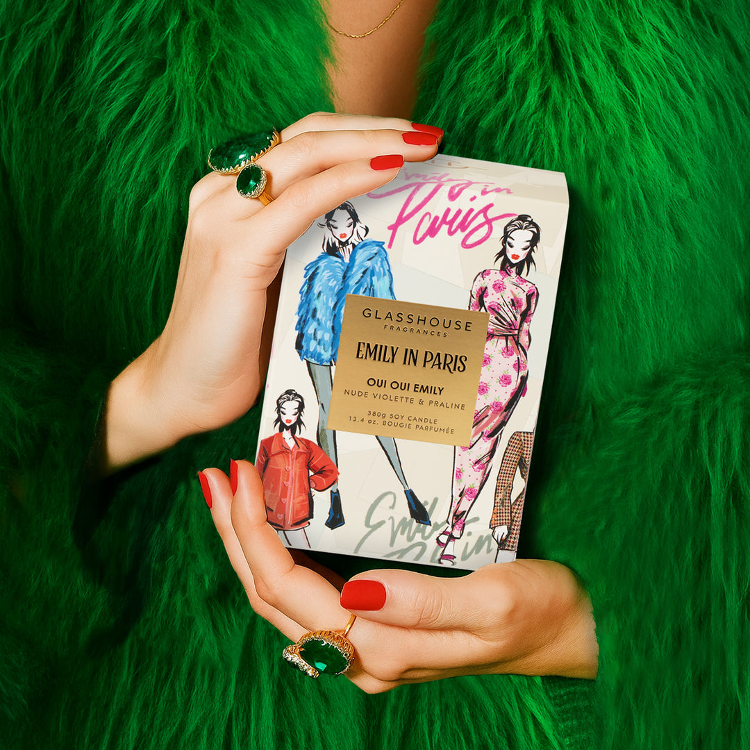 Glasshouse Fragrances 380g Candle Emily In Paris - Oui Oui Emily