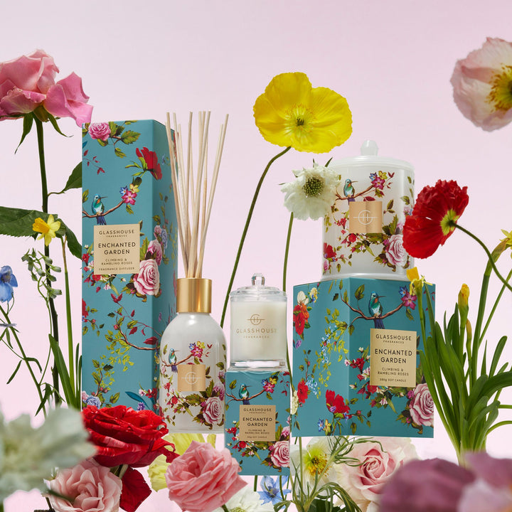 Glasshouse Fragrances 250ml Diffuser Enchanted Garden Mothers Day
