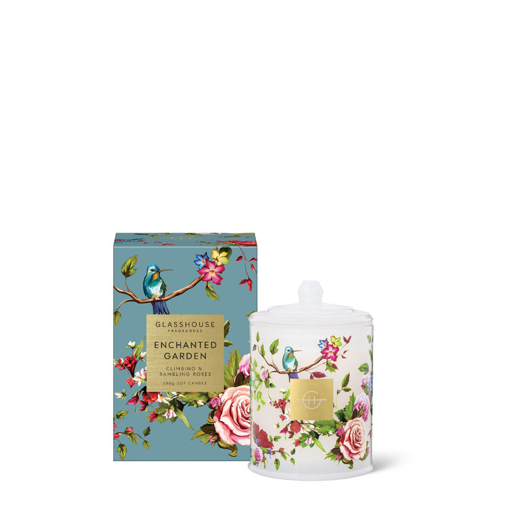 Glasshouse Fragrances 380g Candle Enchanted Garden Mothers Day