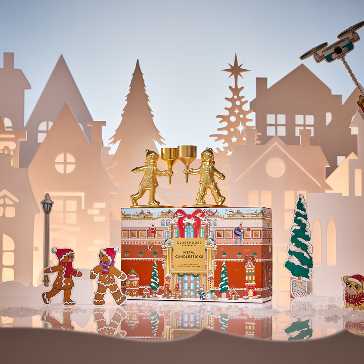 Glasshouse 380g Candle & USB Lighter - Candle & Care Gift Set - Midnight In Milan