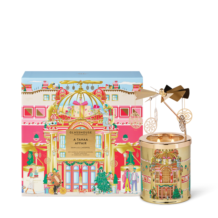 Glasshouse 380g Candle with Spinning Carousel Gift Set - A Tahaa Affair