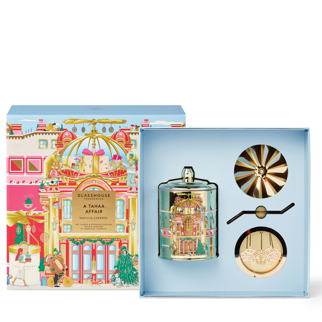 Glasshouse 380g Candle with Spinning Carousel Gift Set - A Tahaa Affair