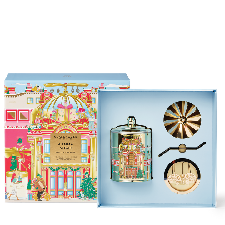 Glasshouse 380g Candle with Spinning Carousel Gift Set - A Tahaa Affair