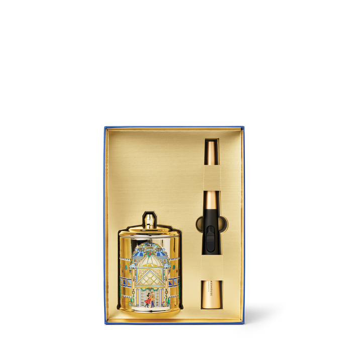 Glasshouse 380g Candle & USB Lighter - Candle & Care Gift Set - Midnight In Milan