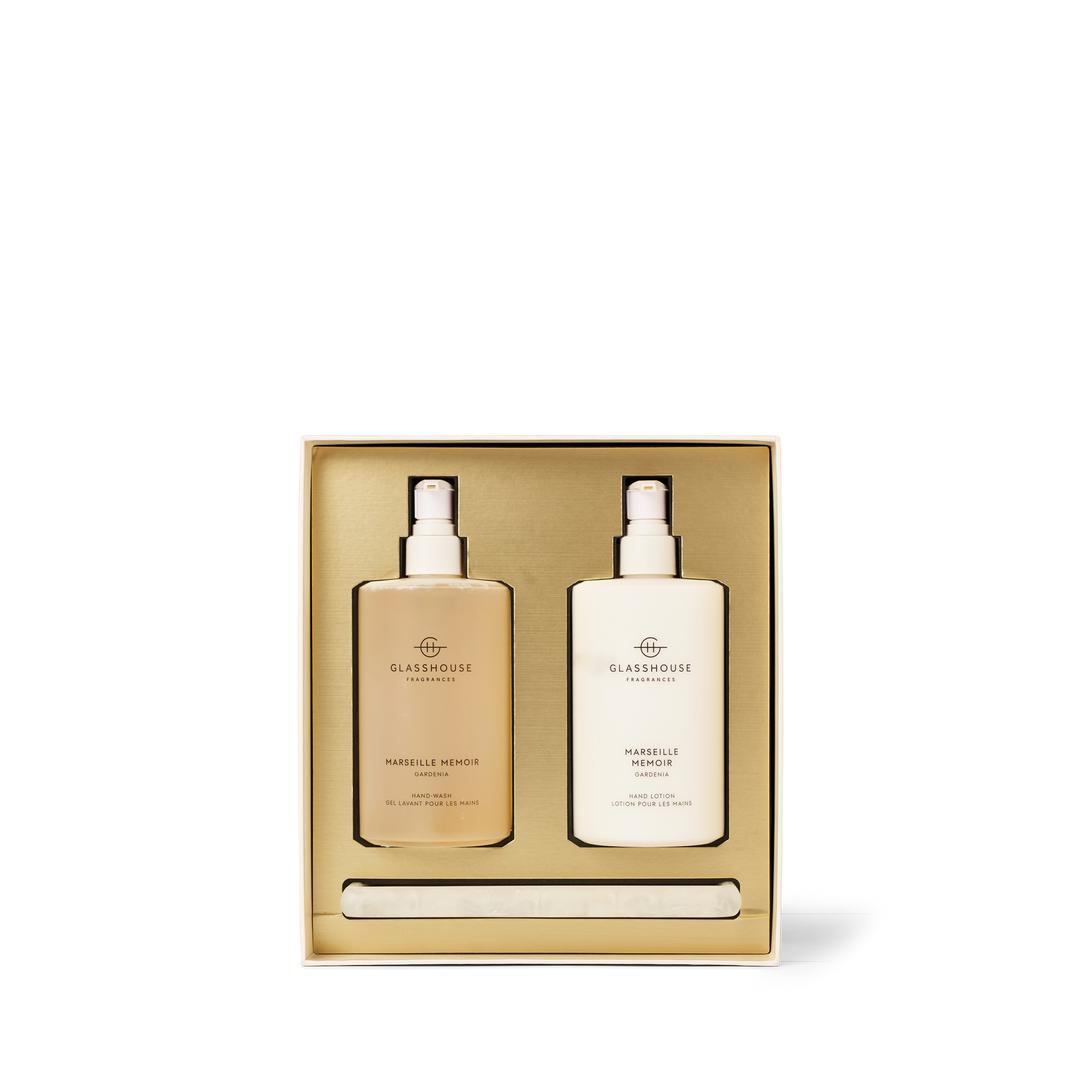 Glasshouse 450ml Hand Lotion & 450ml Hand Wash - Hand Care Duo Set - Marseille Memoir