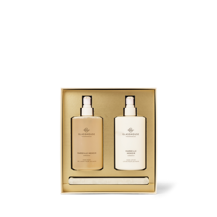 Glasshouse 450ml Hand Lotion & 450ml Hand Wash - Hand Care Duo Set - Marseille Memoir