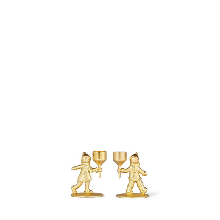 Glasshouse Metal Candlestick - Set of 2