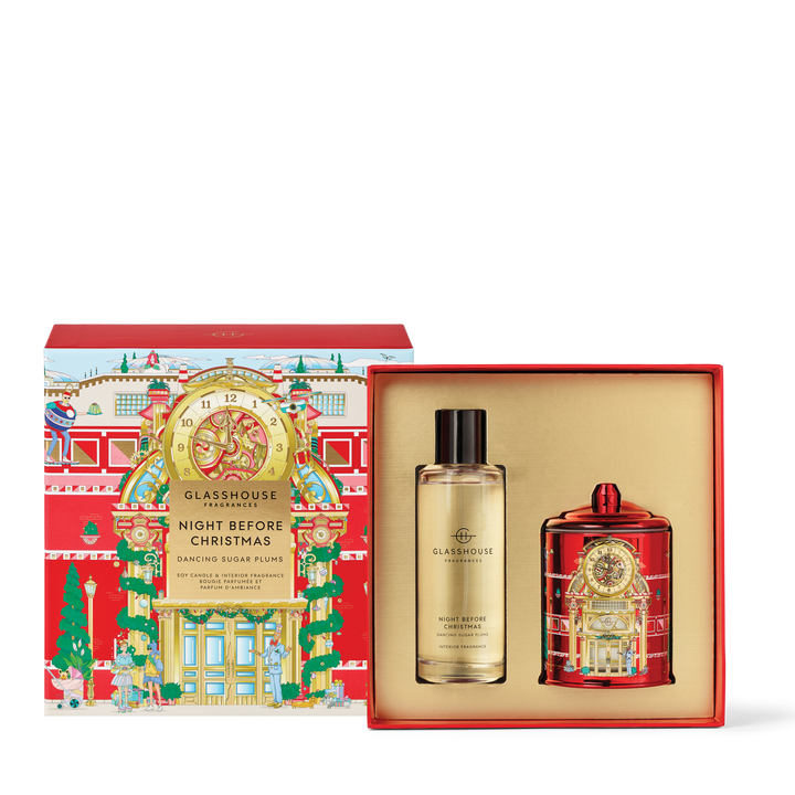 Glasshouse 200g Candle & 150ml Interior Fragrance Gift Set - Night Before Christmas