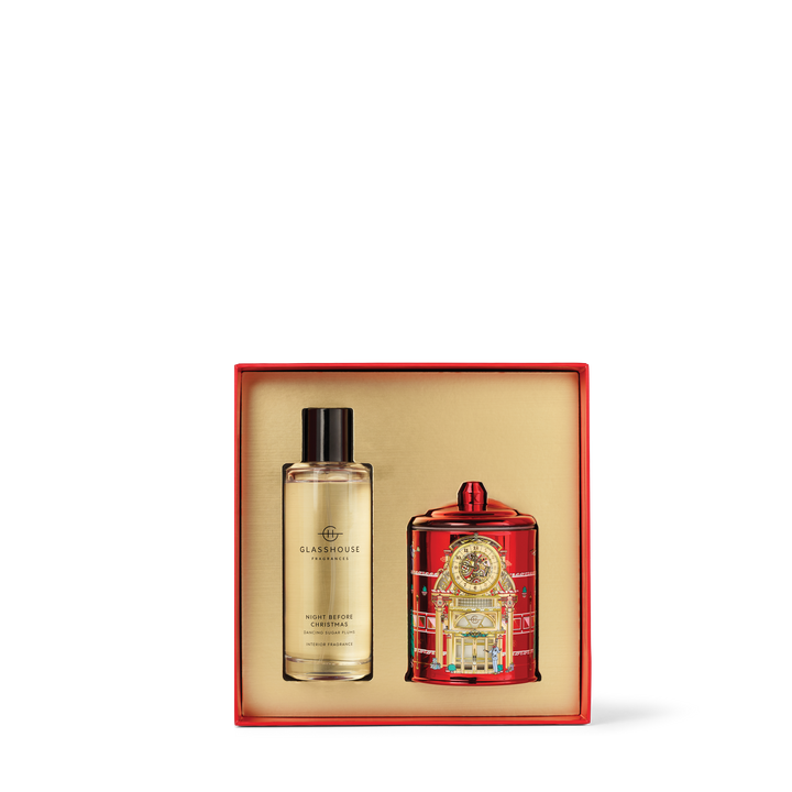 Glasshouse 200g Candle & 150ml Interior Fragrance Gift Set - Night Before Christmas