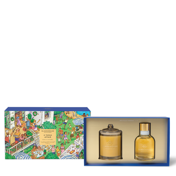 Glasshouse Fragrances 200g Candle, 150ml Diffuser Gift Set - Christmas - A Tahaa Affair