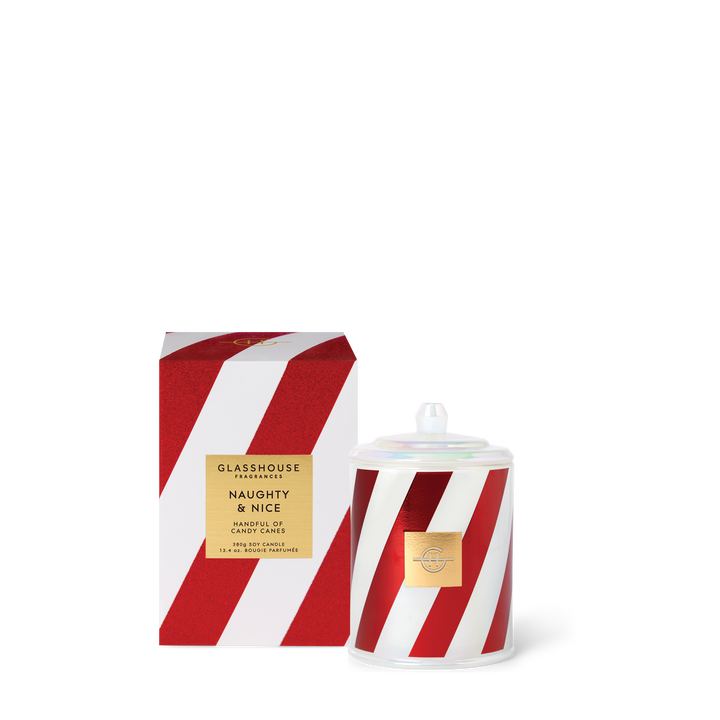 Glasshouse Fragrances 380g Candle - Christmas - Naughty &amp; Nice