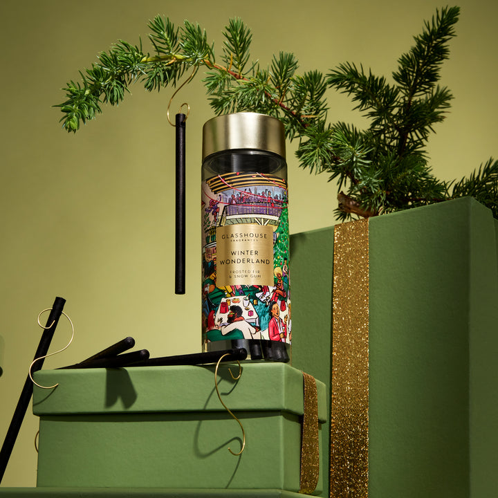 Glasshouse Fragrances 10 Tree Scent Stems - Christmas - Winter Wonderland