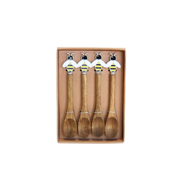 Acacia Spoon Set Bee (S/4)