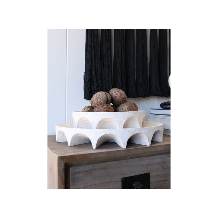 Arcus Scalloped Table Tray/Bowl (L) 38cm