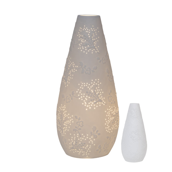 Cara Lge Porcelain Bisque Teardrop Lamp 15x15x33cm