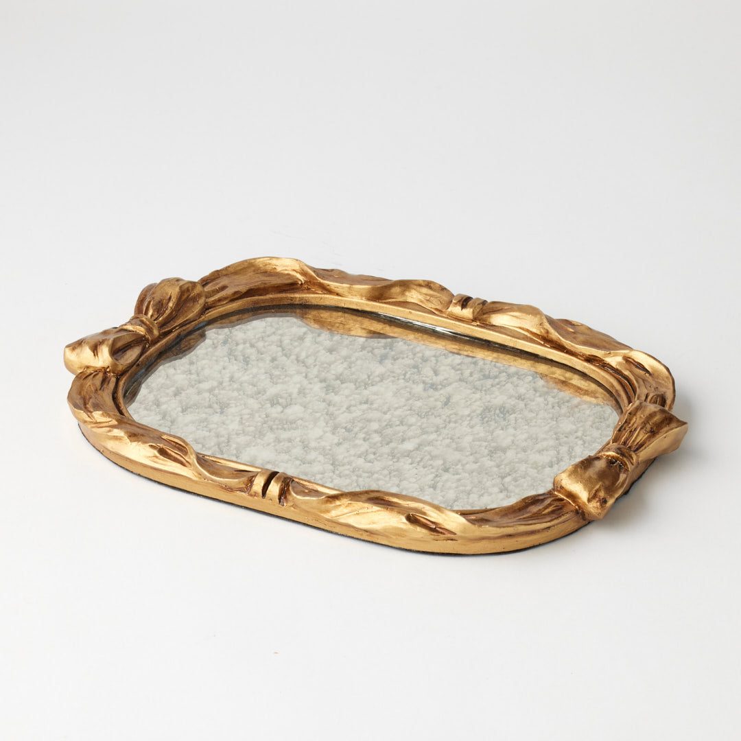 Bow Mirrored Tray Large