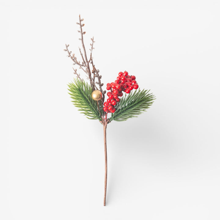 Festive Sprig Pick 10x2x20cmH