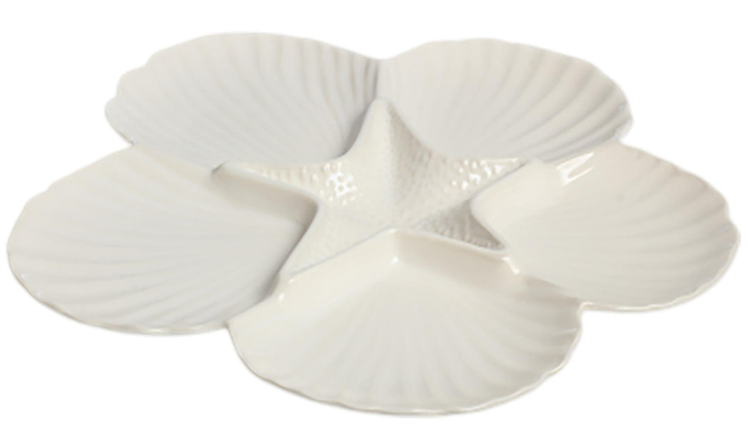 Starfish Divi Plate 32cm White