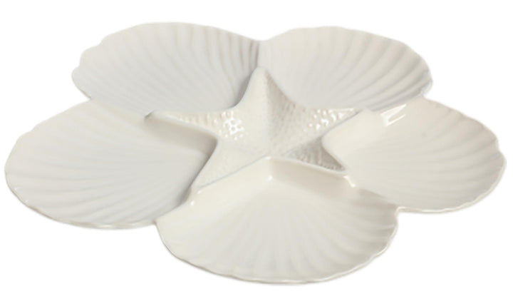 Starfish Divi Plate 32cm White