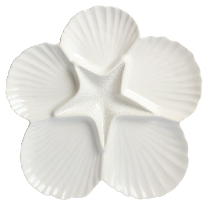 Starfish Divi Plate 32cm White