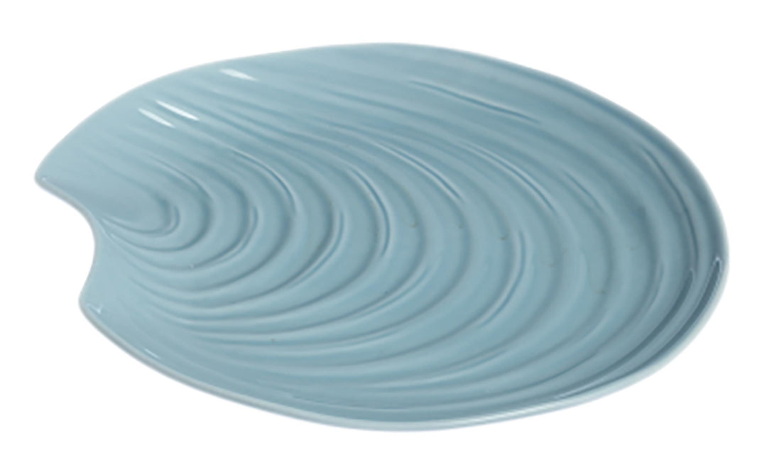 Scallop Shell Plate 21cm Blue