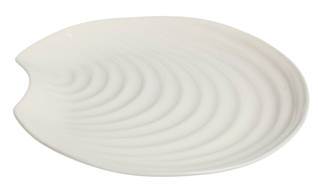 Scallop Shell Plate 21cm White