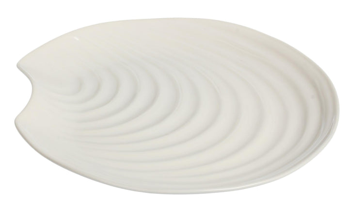 Scallop Shell Plate 21cm White