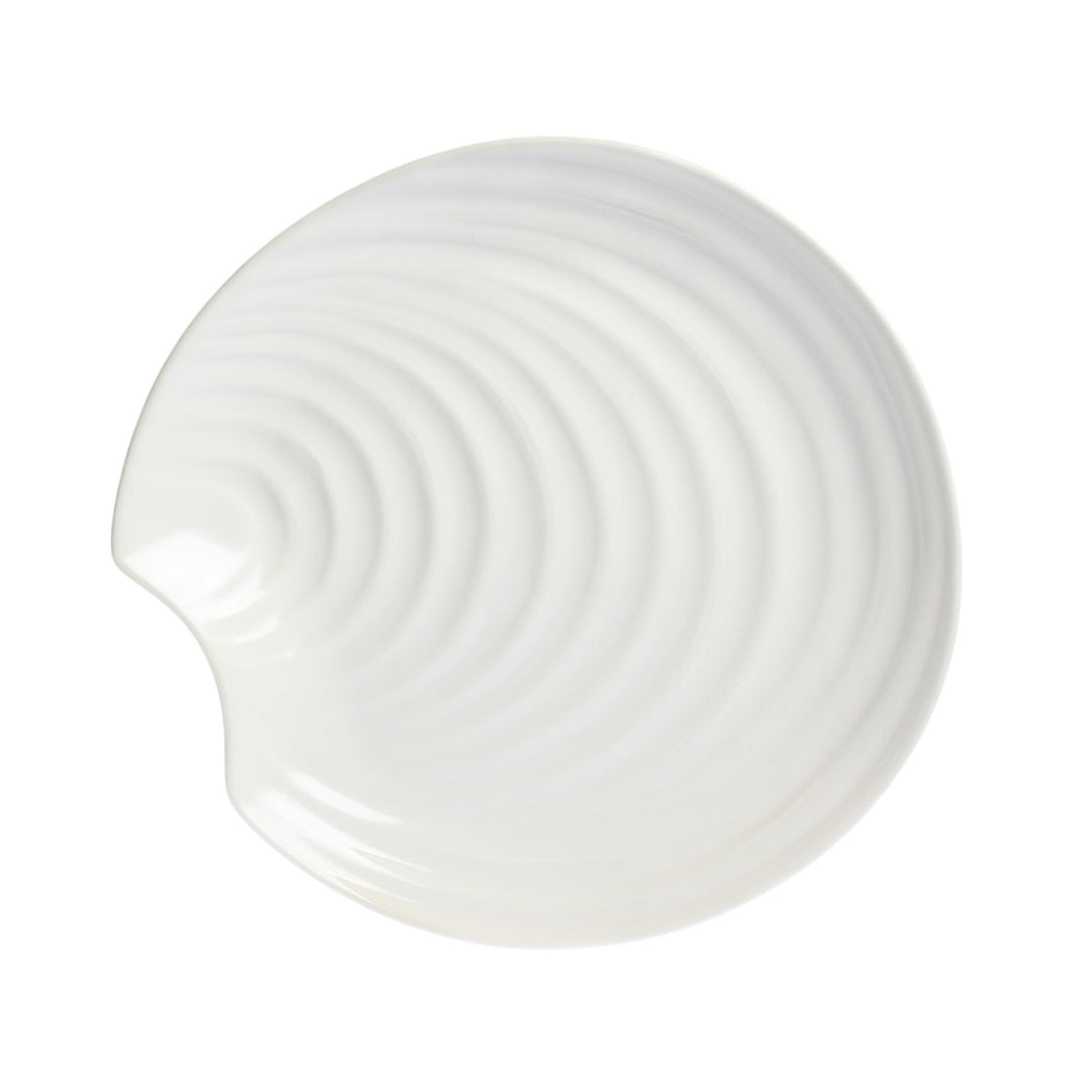Scallop Shell Plate 21cm White