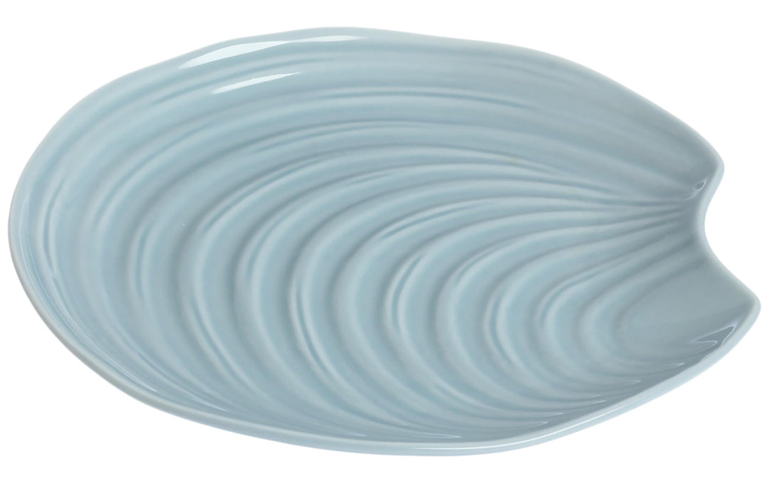 Scallop Shell Plate 26cm Blue