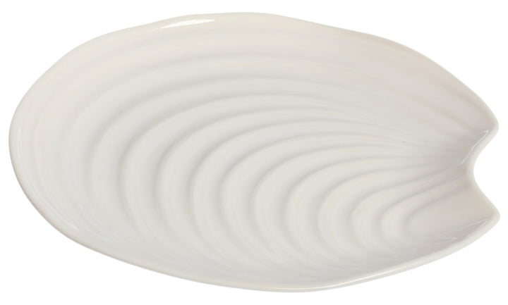 Scallop Shell Plate 26cm White