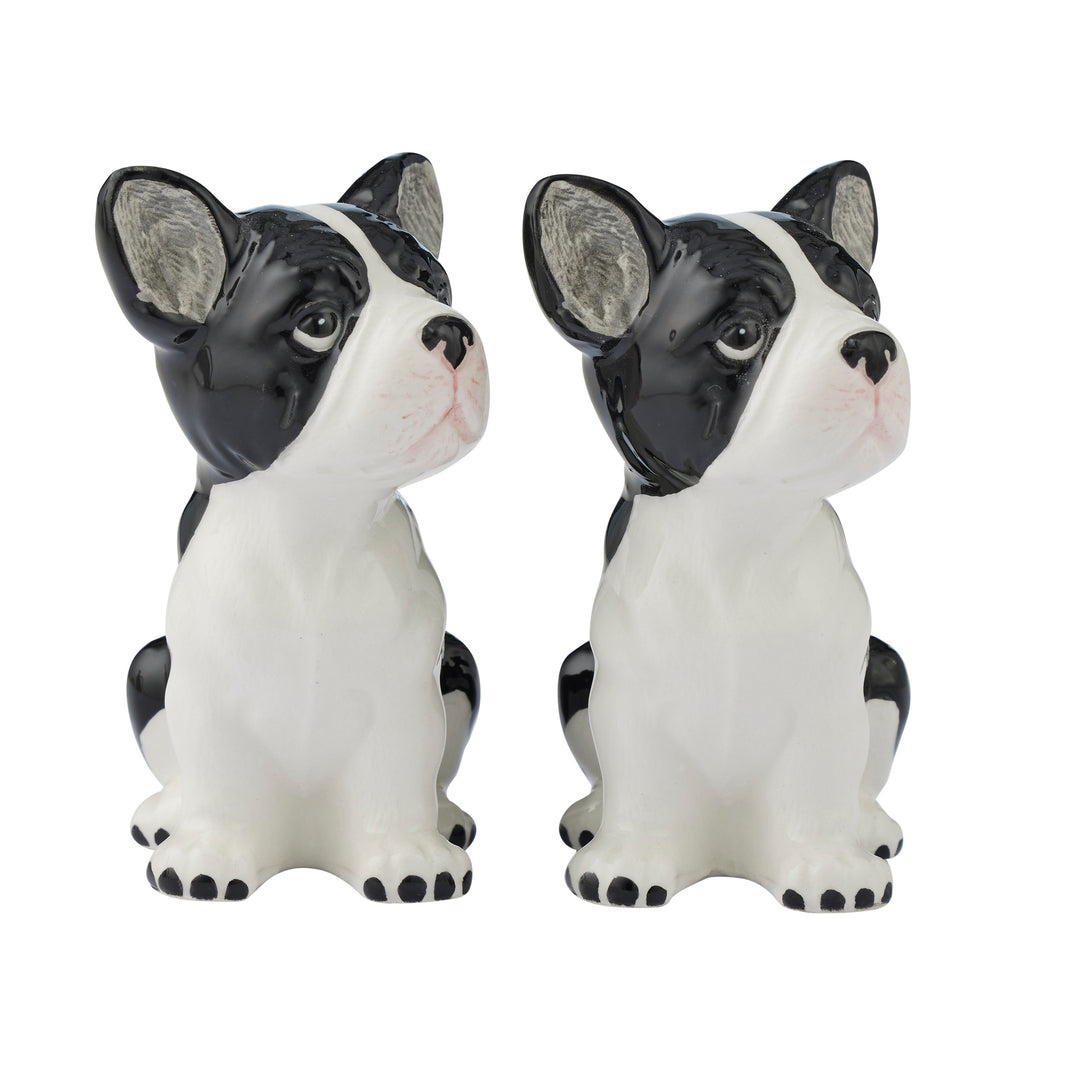 Frenchie S/2 Ceramic S&P Shakers 6x4x9cm