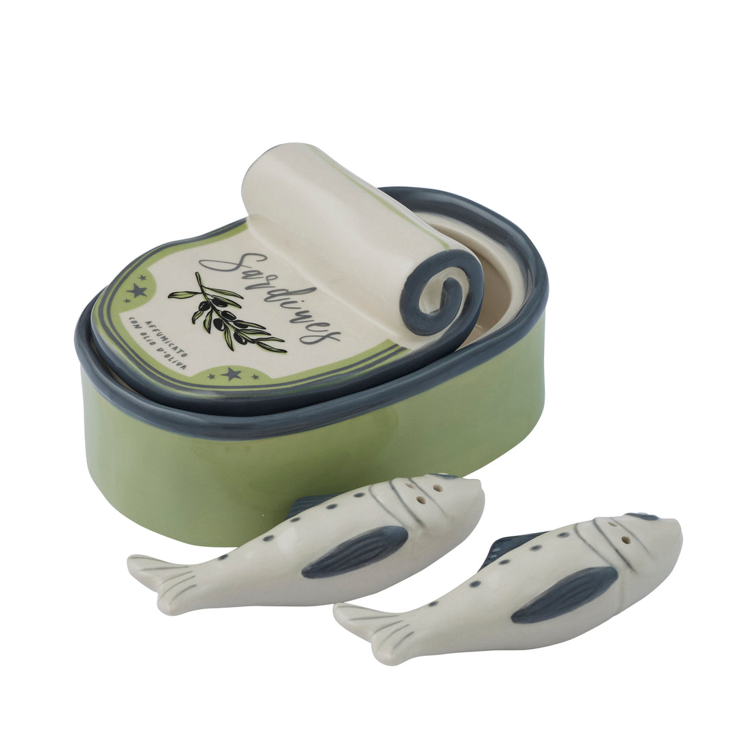 Sardina 3pc Ceramic S&P Set 14x10x4.5cm