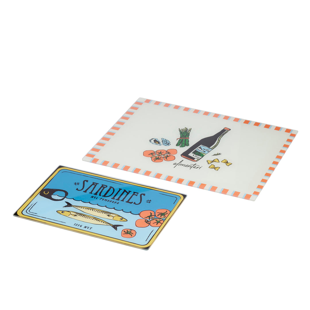 Sardine Glass Serving Board Set