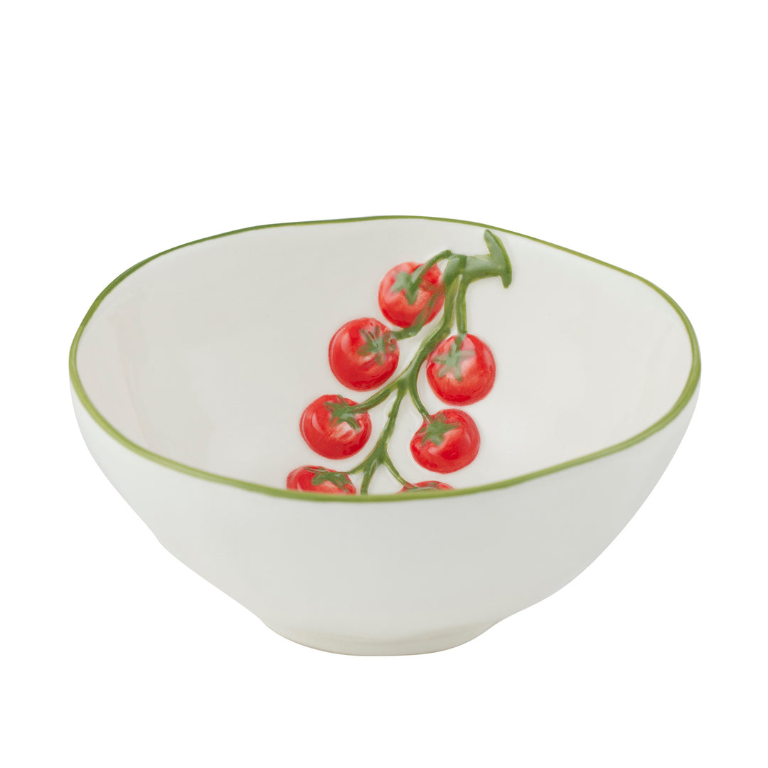Pomodoro Ceramic Bowl 13x12x6cm Red/Grn
