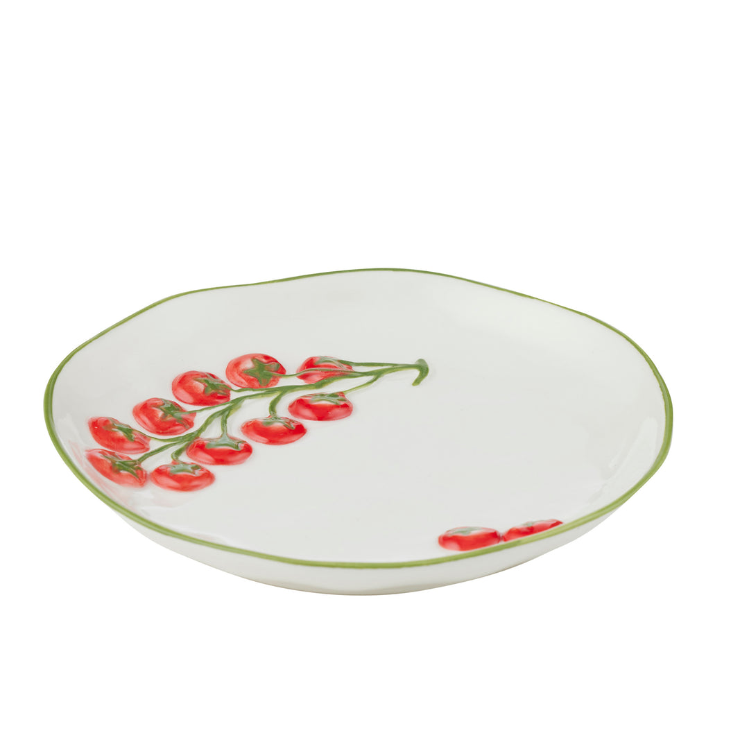 Pomodoro Ceramic Plate 14.5x2cm Red/Grn