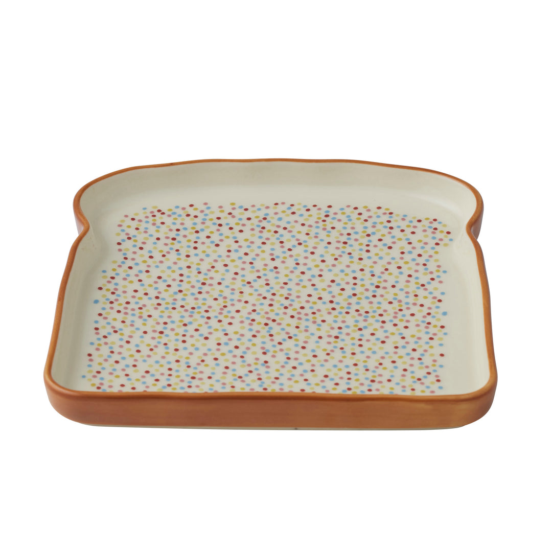 Fairy Bread Ceramic Plate 16x16cm Multi