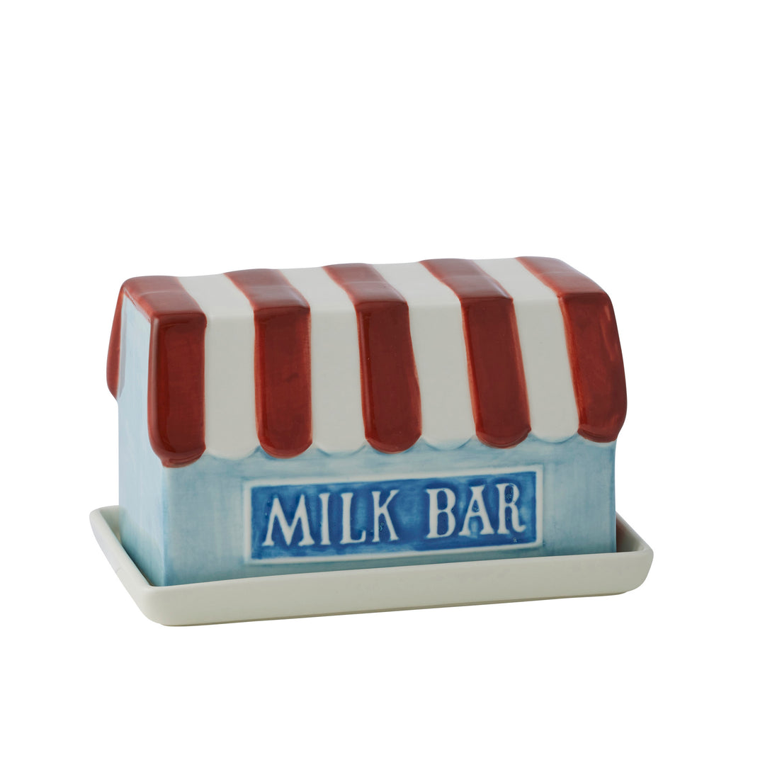 Milk Bar Ceramic Butter Dish 15.5x9x9cm