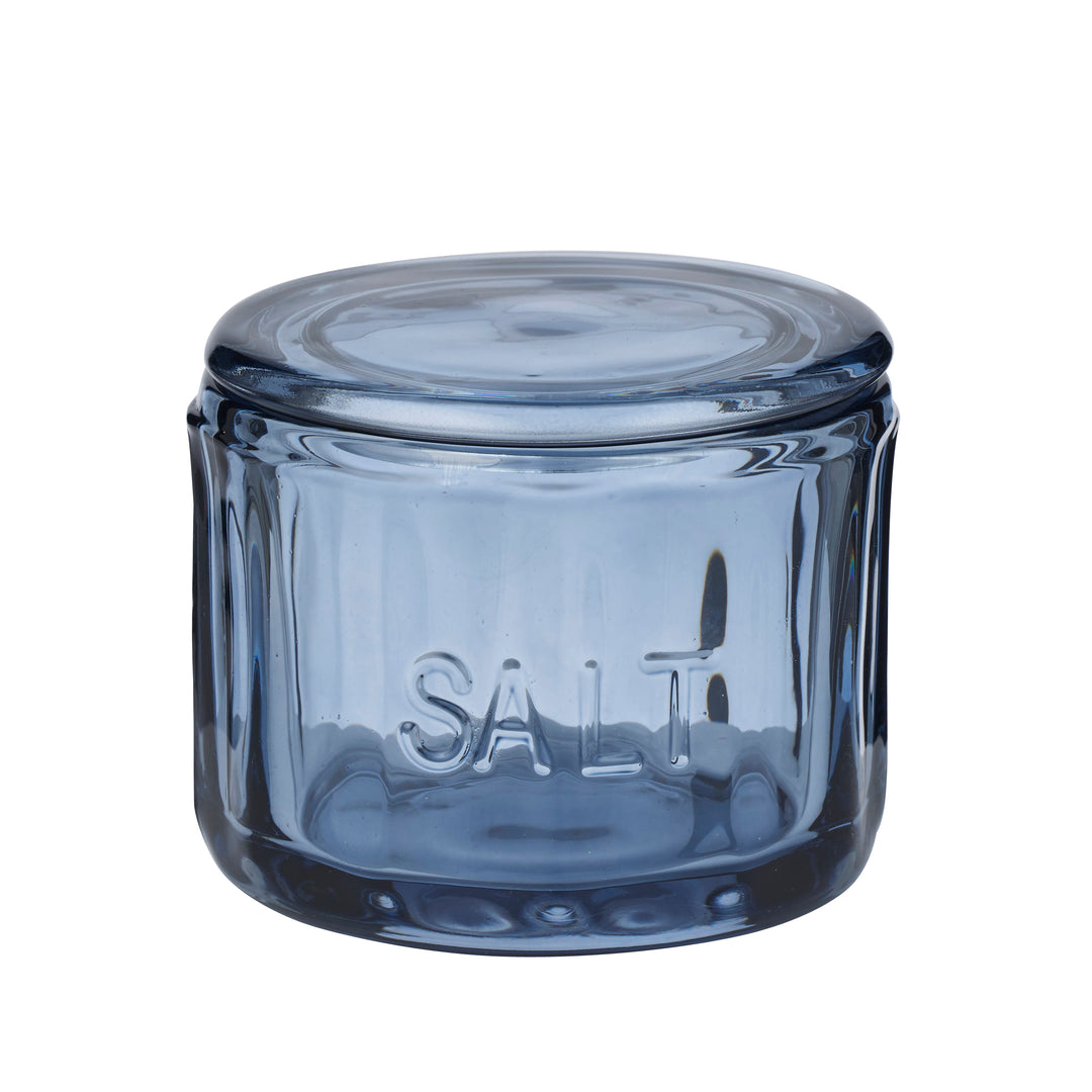 Lia Glass Salt Jar Denim 9.5x8cm