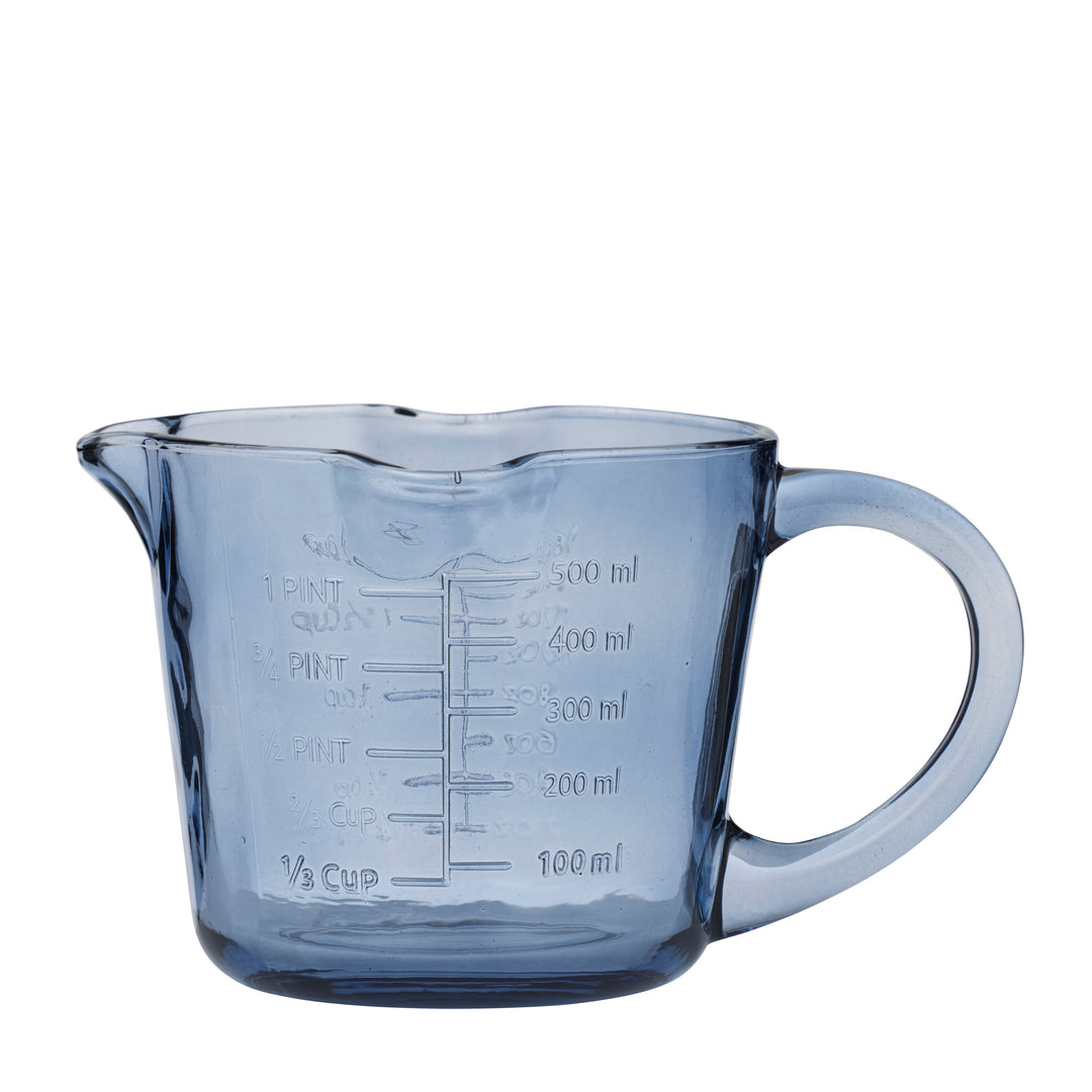 Lia Glass Measure Jug Denim 16.5x14x10.5cm