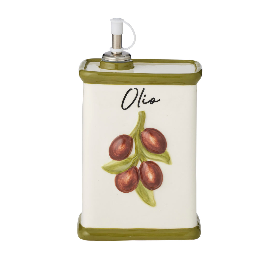 Olive Ceramic Oil Bottle 12x5x16cm